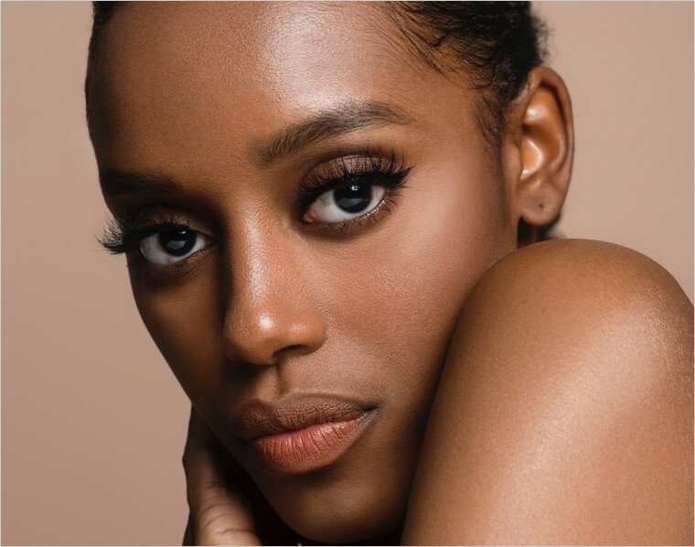 Beauty portrait in soft studio light